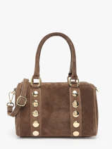 Handtassen Velvet Leder Milano Bruin velvet VE25066